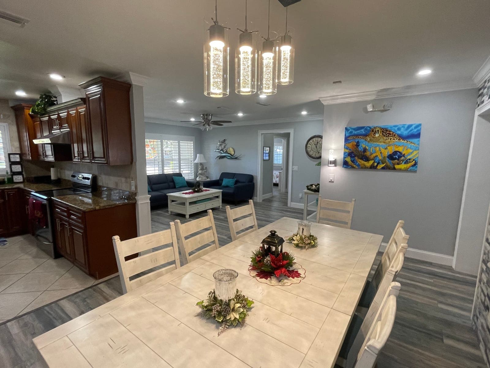 Cooking together in the kitchen at Skycrest Place