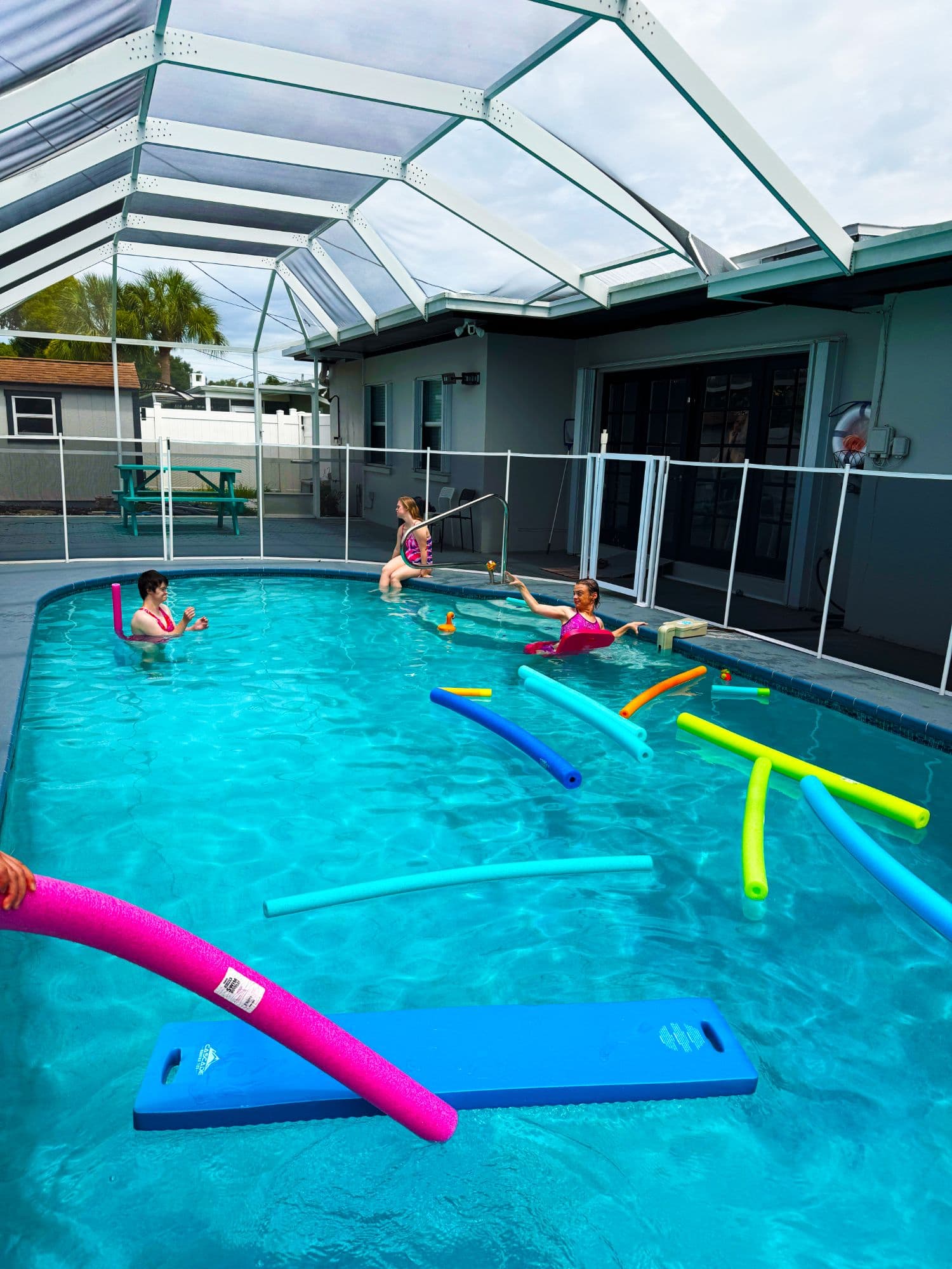 The screened pool at Stardust Group Home