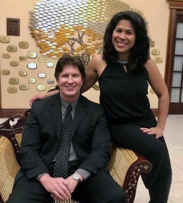 Stephen and Sarah Weik dressed up for an evening out